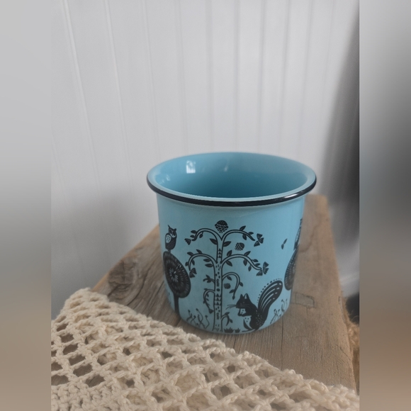 Charming Blue Ceramic Mug with Owl Design - Picture 5 of 7